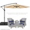Best Choice Products 10ft Offset Hanging Outdoor Market Patio Umbrella w/ Easy Tilt Adjustment